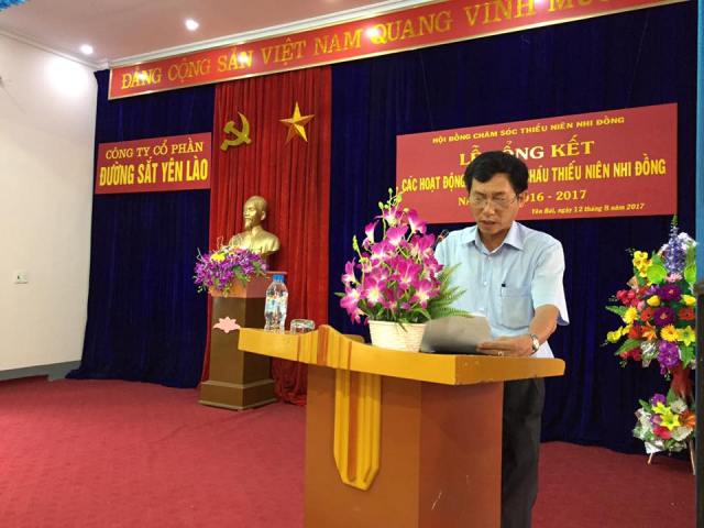 Đồng chí Nguyễn Tuấn Anh – Phó Giám đốc; Chủ tịch Hội đồng chăm sóc TNNĐ Công ty phát biểu tại buổi Lễ
