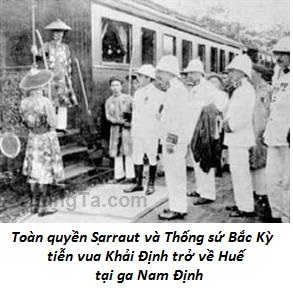 Tiễn vua Khải Định tại ga Nam Định